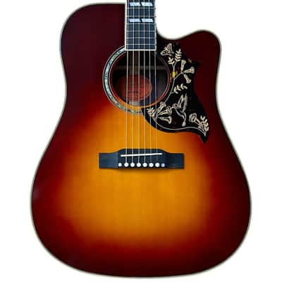 Epiphone "Inspired by Gibson Custom" Hummingbird Deluxe EC Autumn Burst image 1