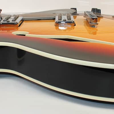 2013 Fender Modern Player Coronado II Semi-Hollow 3-Color Sunburst • HSC image 8