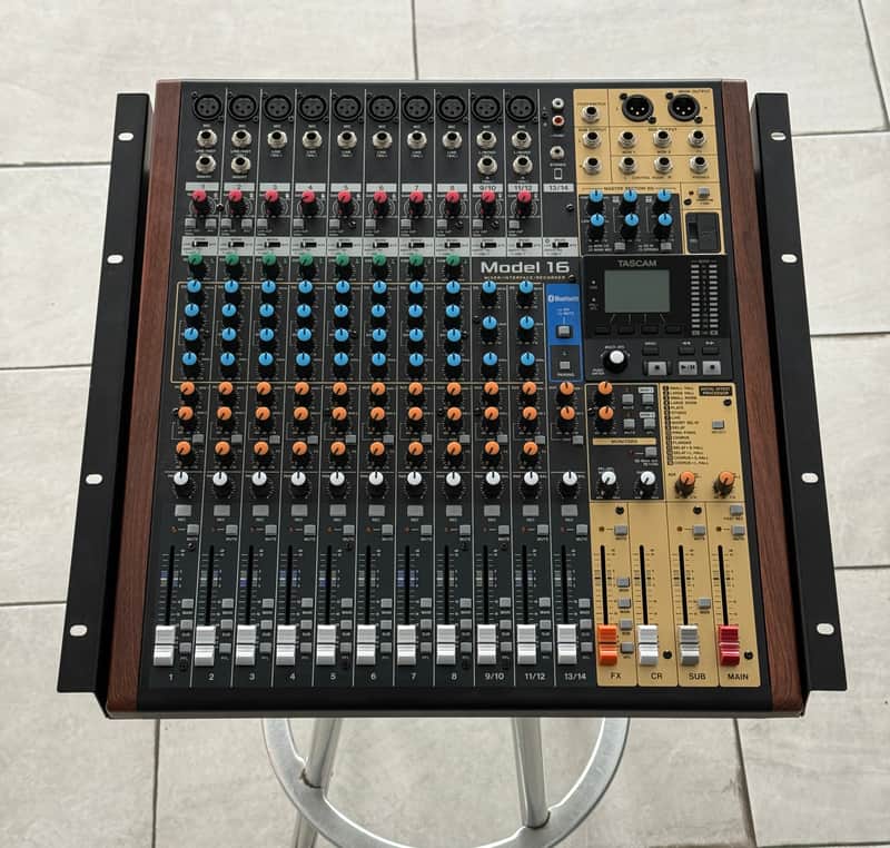TASCAM Model 16 Multitrack Recorder / Mixer / Audio Interface 2019 - Present - Black with Wood Cheeks image 1