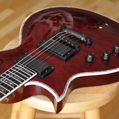 ESP LTD EC-1000 QM LH STBC See Thru Black Cherry Left Handed / Deluxe Series / Eclipse LP Type / EC1000 LH / IW22030344 image 4