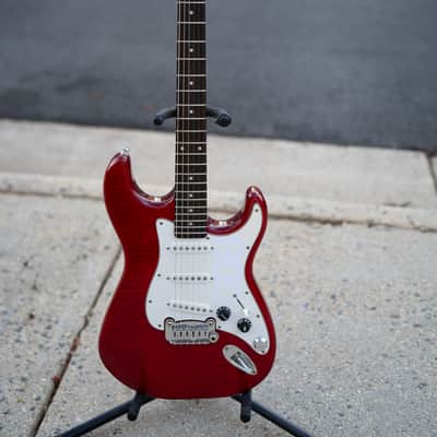 G&L Limited Edition Tribute Series Legacy Red Flame Maple with upgrades image 1