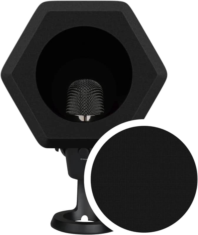 Microphone Isolation Ball – High-Density Foam Vocal Shield with 2-Layer Pop Filter for Recording & Podcasting image 1