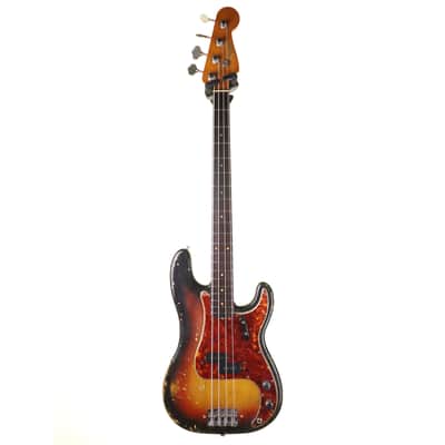 Fender 1963 Precision Bass, Sunburst with Non-Original Hard Case image 3
