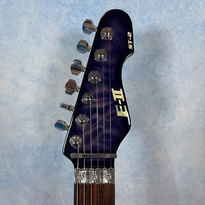 2015 ESP E-ii ST-2 Quilted Maple Reindeer Blue Super Strat Made in Japan image 3