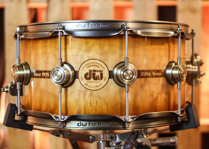 DW 6.5x14 Collector's 50th Anniversary Persimmon Spruce Snare Drum - SO#1274305 - #4 of 200 image 1
