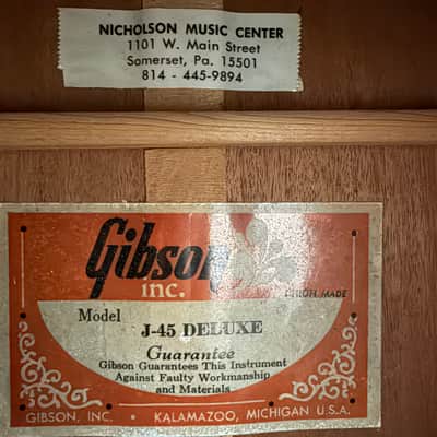 Gibson J-45 Deluxe 1969 - 1982 - Cherry Sunburst image 15