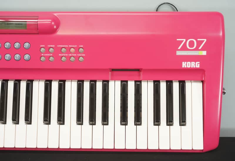 Korg 707 Pink FM 80's Digital Performing Synthesiser With | Reverb