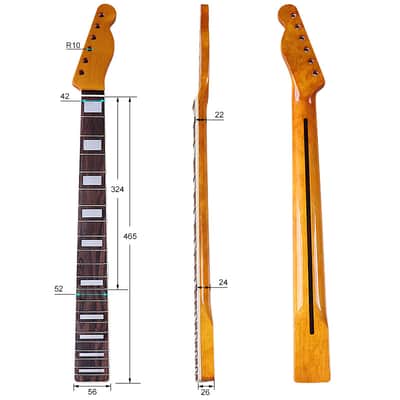 Maple Tele Guitar Neck With Rosewood Fingerboard,21 Frets image 2