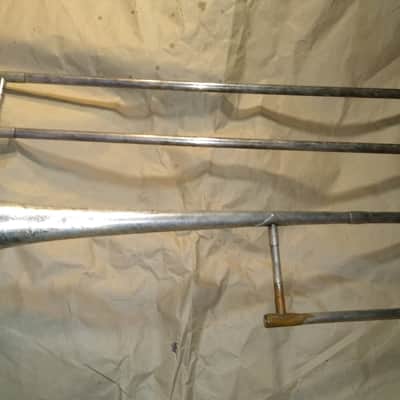 Antique AK Huttl Graslitz silver trombone. Bohemia, 1800s, Vintage good condition image 3