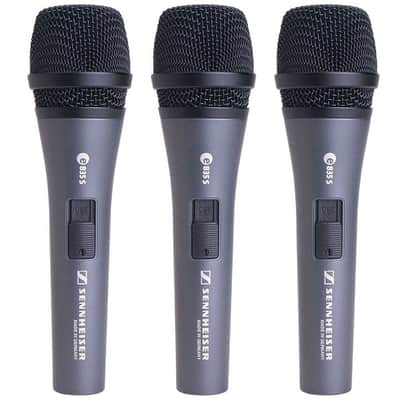 Sennheiser e835-S Handheld Dynamic Cardioid Microphone with Switch (3-Pack)
