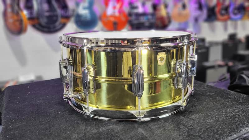 Ludwig LB403 "Super Brass" Snare Drum 6.5 x 14 in. Nickel Hardware Auth Dealer Free Shipping! image 1