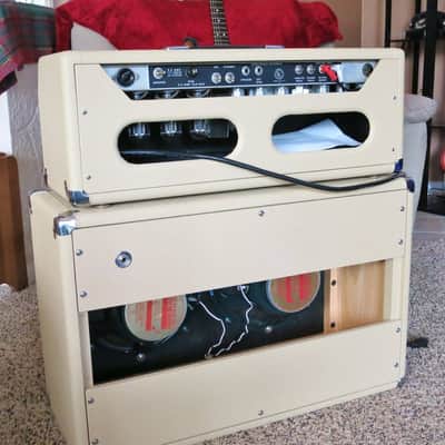 69 Fender Twin Reverb Head & Custom 2x12 Speaker Cabinet! image 3