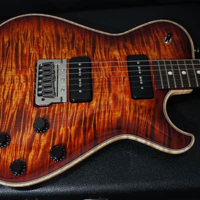 Knaggs Guitars Kenai Trem P2 in Fire Burst with T1 Flame Maple Top & Lollar P90s image 6