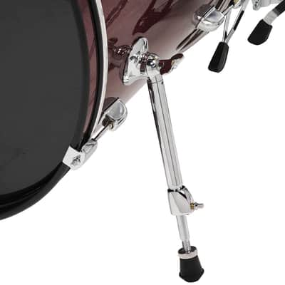 Pacific Drums Center Stage Complete Drumkit, 5 Drum Set, Ruby Red Sparkle, 7x10, 8x12, 14x16 Floor, 16x22 Kick, 5x14 Snare (PDCE2215KTRR) image 4