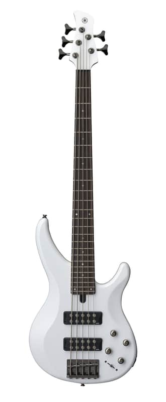 Yamaha TRBX305 5-String Bass Guitar White image 1