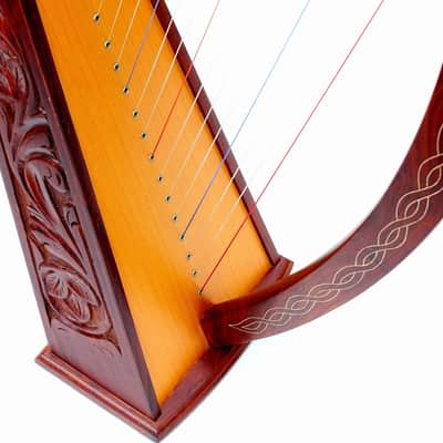 37" Celtic Irish Folk Harp 22 Strings Rosewood Lap Harp w/ Case & Extra Strings (2026 Model) image 4