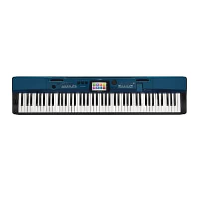 Casio PX560BE 88-Key Digital Stage Piano (Blue) Bundle with Professional Monitor Headphones (Black), and Adjustable Double X Keyboard Stand, X-Style Keyboard Bench, and TRS Cables (6 Items) image 2