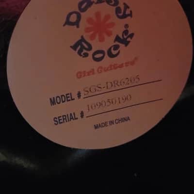 Daisy Rock SGS-DR6205 Deep Pink Sparkle Acoustic Guitar image 3
