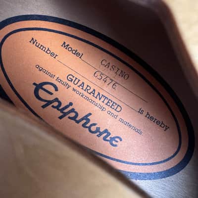 Epiphone Casino Vintage Reissue Made in Japan Terada Natural - 1996 image 20