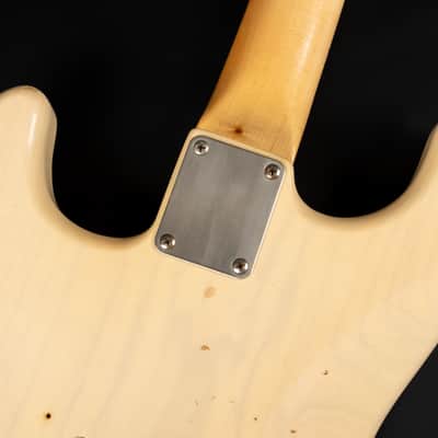 2013 Haar Traditional S Old Headstock - Nitro Blonde Light Aged | Custom Stratocaster 1-Piece Swamp Ash Body Maple Fretboard Amber Pickups | Case image 12