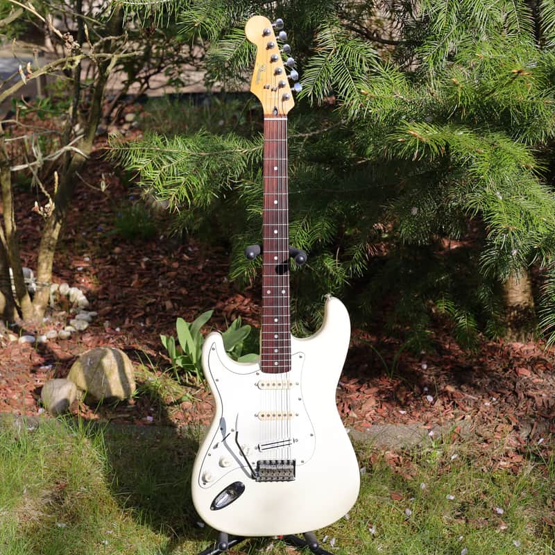 Fender Stratocaster White 1993 Left Handed Kurt Cobain Strat Japan Nirvana Guitar + Hotrail image 1