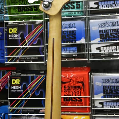 Johnson left handed fretless bass guitar in black image 4