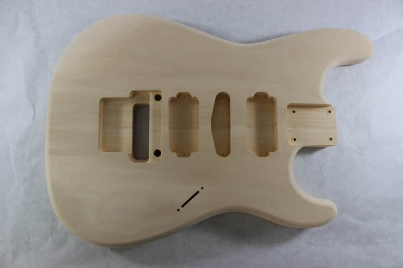 Unfinished Basswood HSH guitar body - fits Fender Strat Stratocaster neck Floyd Rose J943 image 1