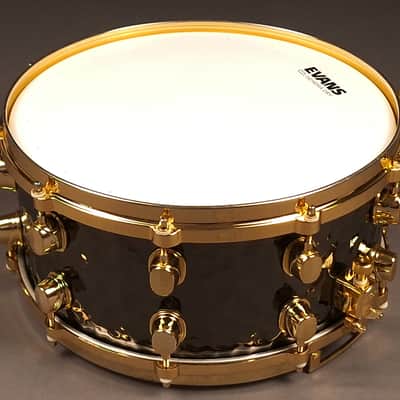 Mapex Black Panther Hammered Brass BPBR465H 14x6.5 Snare Drum | Original Owner image 5