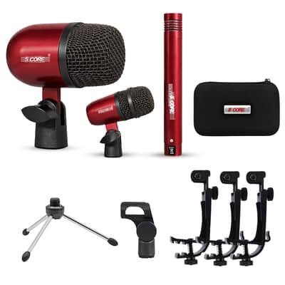 5 Core Conga Mic Snare Tom Set Professional XLR Cardioid Unidirectional Instrument Microphone Kit image 1