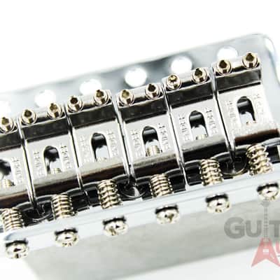 Genuine Fender Big Block High/Hi-Mass Mexican Strat Chrome Tremolo Bridge w/Logo image 7