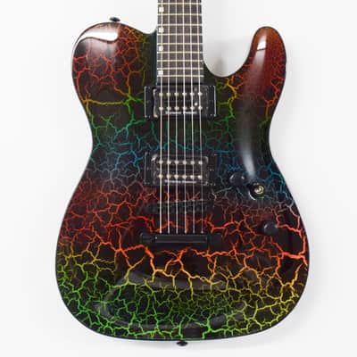 ESP LTD Eclipse '87 NT Electric Guitar - Rainbow Crackle image 1