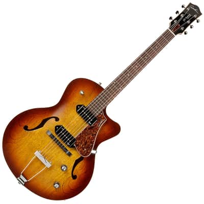 Godin 032327 / 050987 5th Avenue KingPin II P90 CW Cognac Burst Hollow Body Acoustic Guitar MADE In CANADA image 2