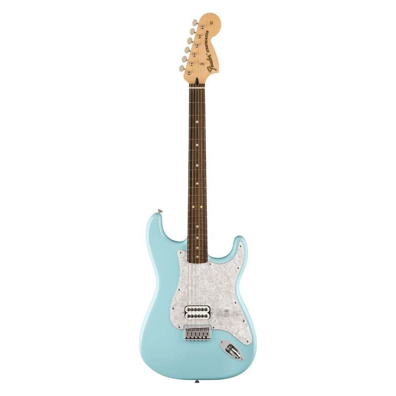 Fender Limited Edition Tom Delonge 6-String Stratocaster Electric Guitar with Seymour Duncan Invader Humbucker (Right-Handed, Daphne Blue) image 1