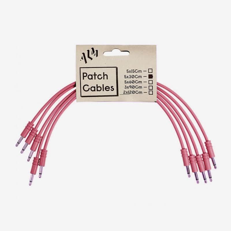 ALM Busy Circuits ALM-PC001x30 Eurorack Patch Cables (5 x 30cm) - Red image 1