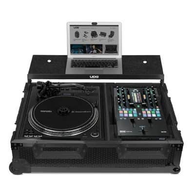 UDG FlightCase Scratch Single Turntable Battle & 10"/12" DJ Mixer Plus Laptop Shelf Flightcase Trolley image 1