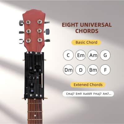 Guitar Trainer Practical Chord Presser Training Tool Guitar Learning System for Classical Guitar Ideal for Music Enthusiasts and Beginners Black image 2