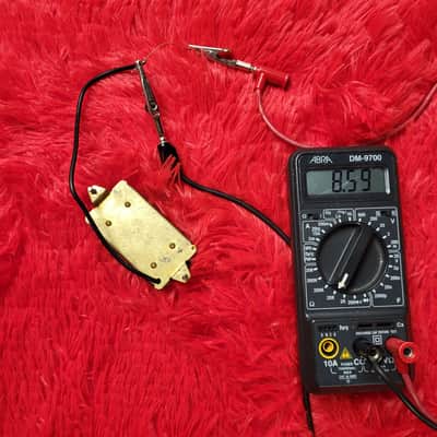 Unknown Brand Humbucker - Possibly 1980's - 2020's - Black - Double Slug - 8.59K - Ceramic Magnet image 8