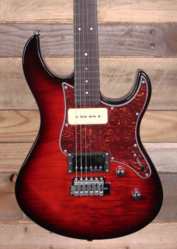 Yamaha PAC611VFM Pacifica Electric Guitar Dark Red Burst image 1