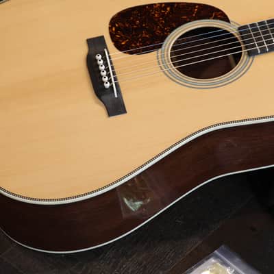 Unplayed Lefty! 2014 Martin D-28 Authentic 1941 Madagascar Adirondack Dreadnought Acoustic Guitar Natural + OHSC image 6