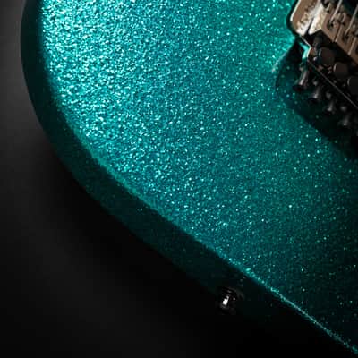 ESP Custom Shop M-II CTM FR-E Large Flakes Turquoise Sparkle (E6670252) image 6