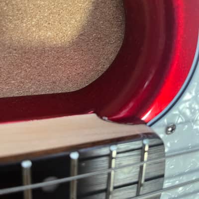 Squier Paranormal Rascal 2024 - Candy Apple Red - Modded image 3