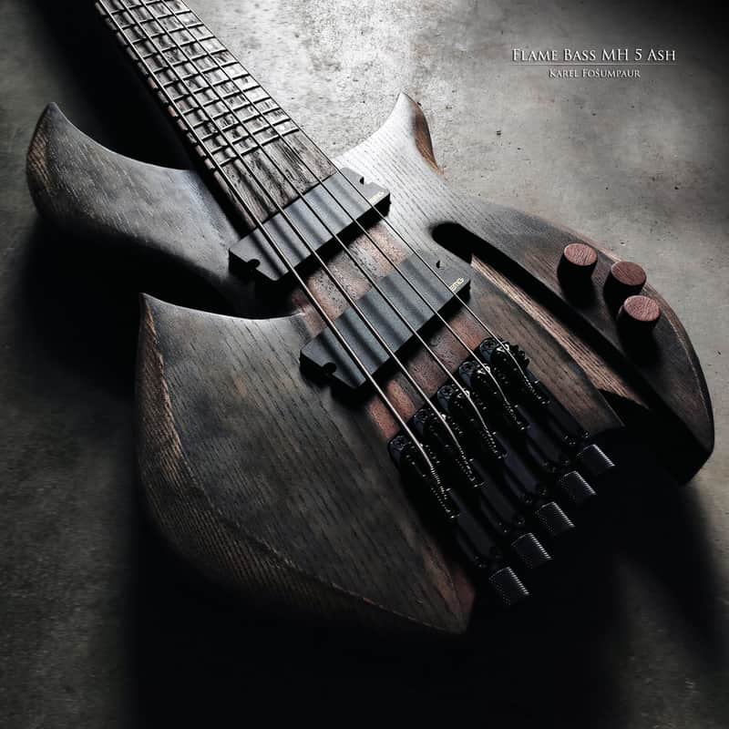 Flame Bass Multiscale Headless 5 Ash - handmade, custom image 1