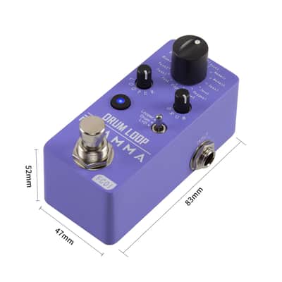 FLAMMA FC01 Looper Pedal Drum Machine 2 in 1 Drum Looper Guitar Pedals, 20 Minutes Loop Time with 16 Drum Grooves, Tap Tempo, 44.1kHz/16Bit Mini Guitar Effects Pedal with 3 Mode image 4