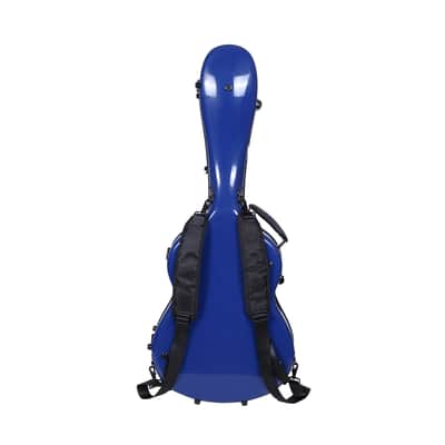 Crossrock Classical Guitar Hard Case Strong Lightweight Deluxe Fiberglass Hardshell in Navy Blue image 5