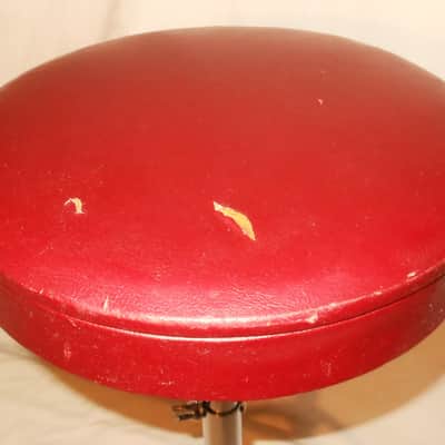 Vintage 1967 Ludwig Timpani Drum Throne w/ Rare Burgundy Seat Top image 7