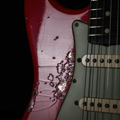 Fender Custom Shop 1962 Stratocaster w/ Josefina Handwound Pickups, Heavy Relic- Fiesta Red/ Pink Paisley 2026 (R143987) image 11