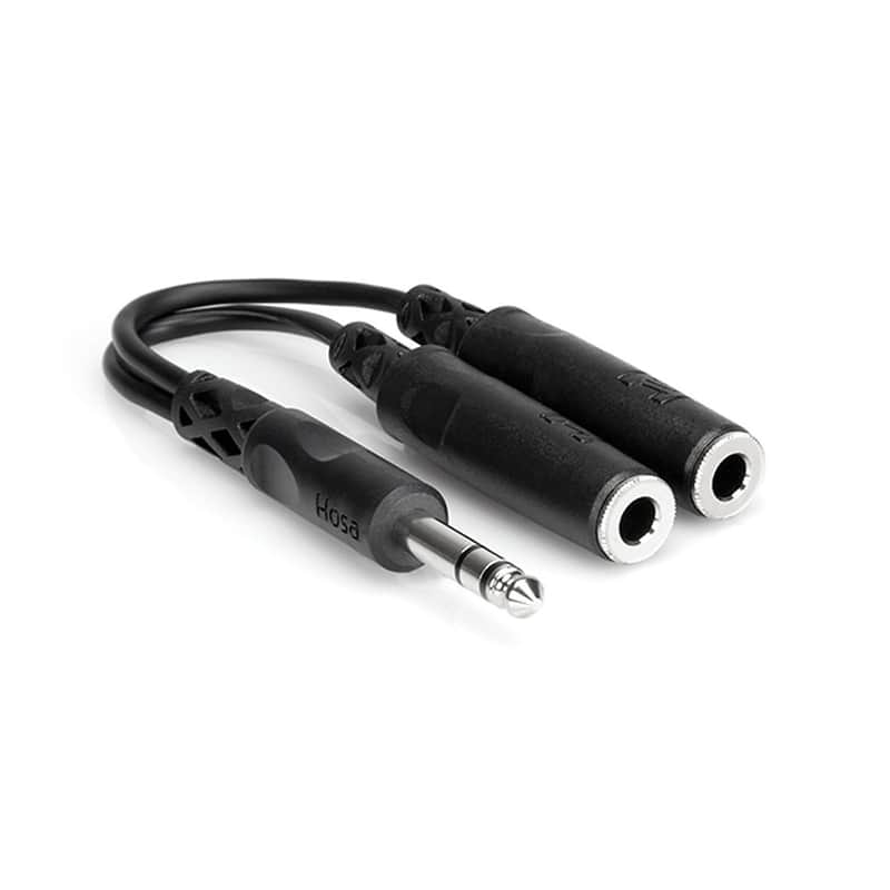 Hosa YPP-118 Stereo Male 1/4" - Two Female 1/4" Y-Cable image 1