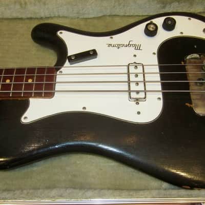 ~1965 Magnatone Hurricane Bass Faux Black Sparkle w/ Road Case image 9