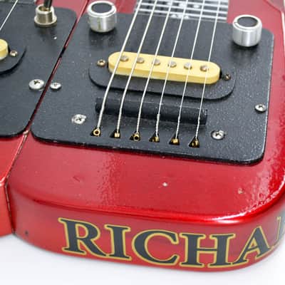 Supro Doubleneck Lap Steel 1953-54 - Red Metallic Sparkle image 8