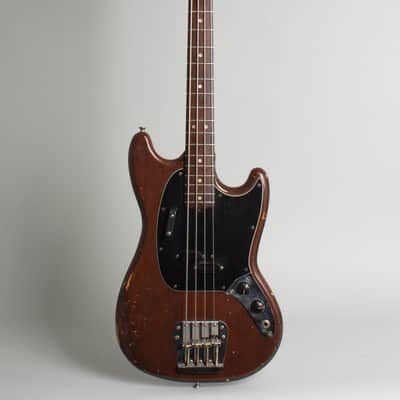 Fender  Mustang Solid Body Electric Bass Guitar (1975), ser. #551821, black tolex hard shell case. image 1